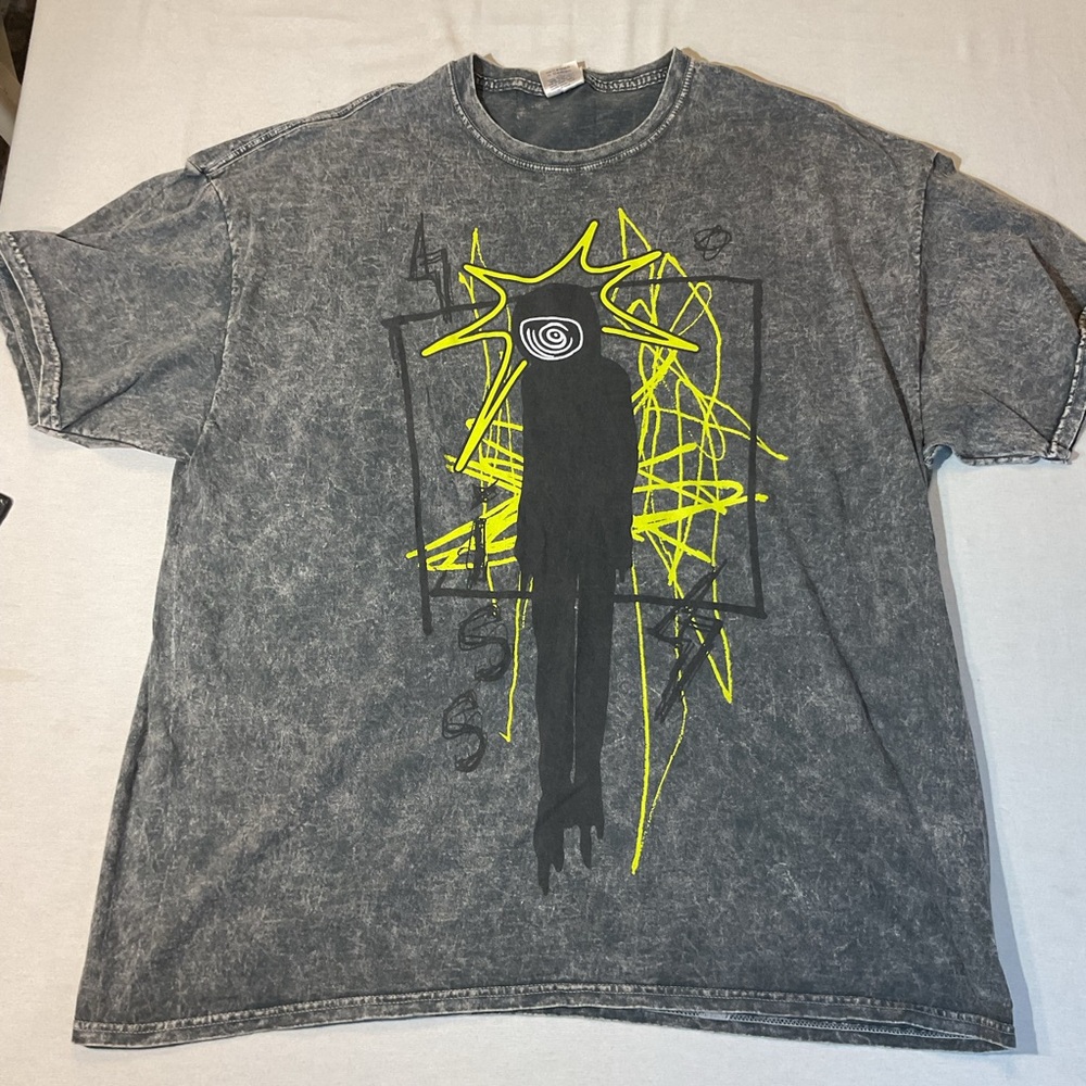Colortone Acid Worn Faded Gray Short Sleeve T-Shirt Sz 2XL Damage Done Seestars